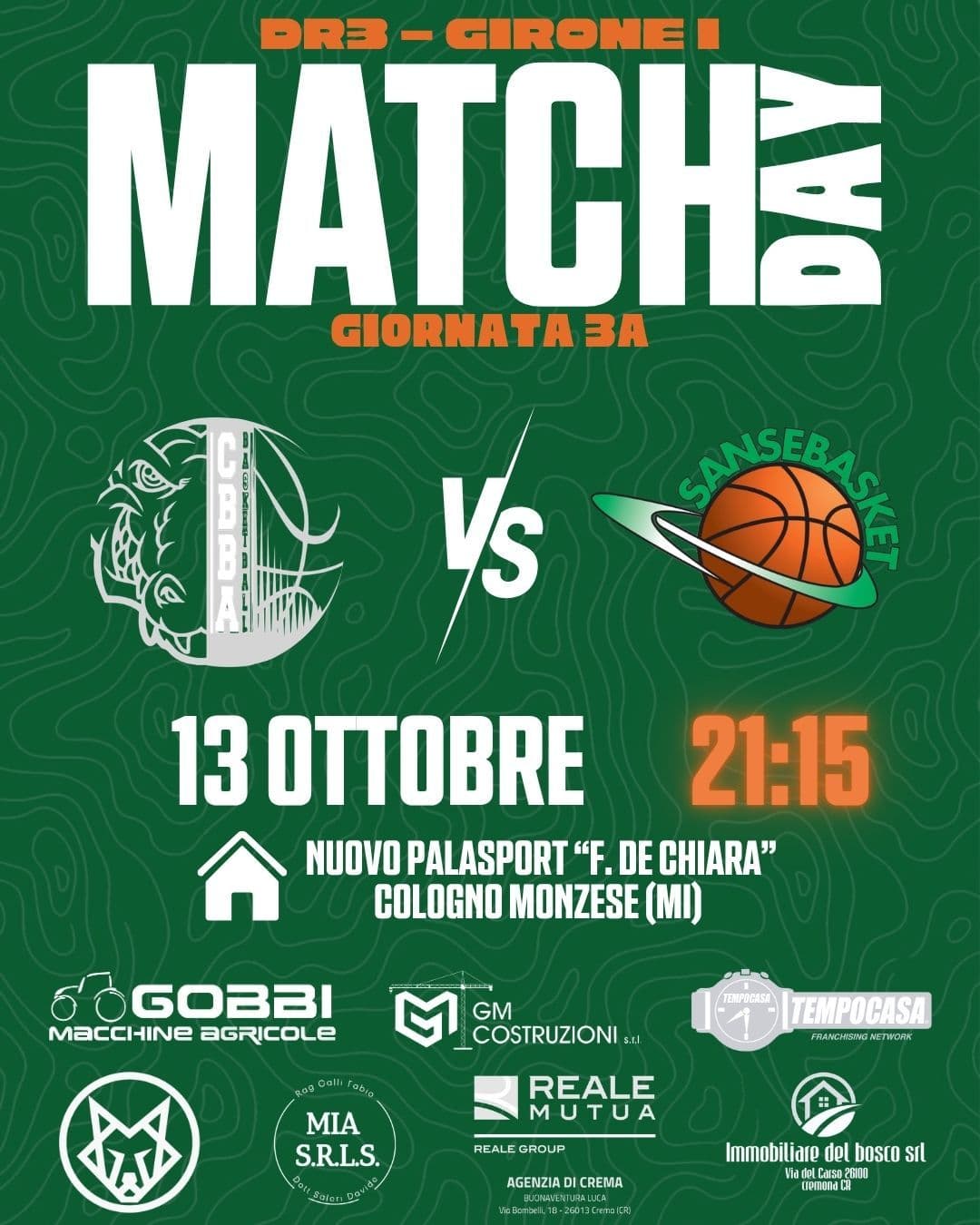 Gameday DR3 terza giornata