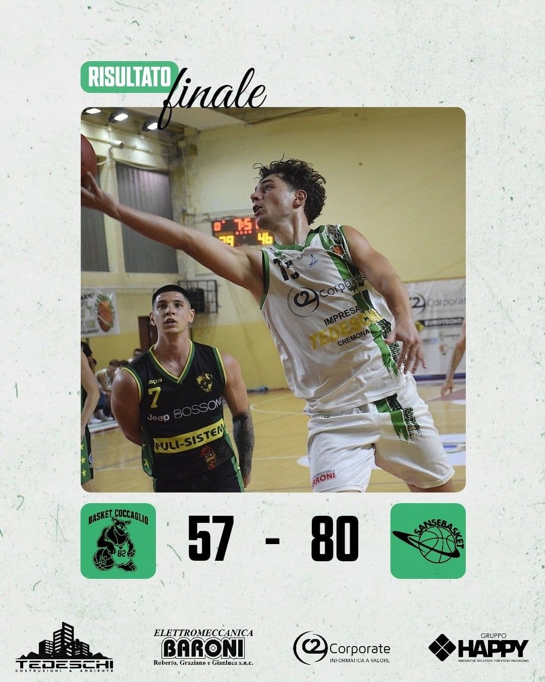 Sansebasket batte Coccaglio